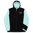 Sendy hooded windbreaker, black, front view