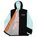 Sendy hooded windbreaker, black, front view