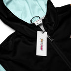 Sendy hooded windbreaker, black, detail