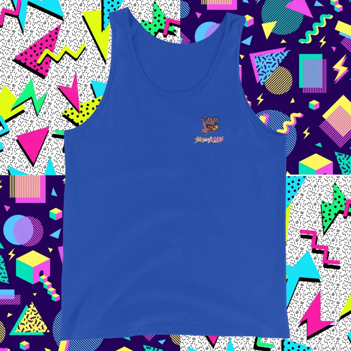 Sendy logo men's tank top, true royal, front view