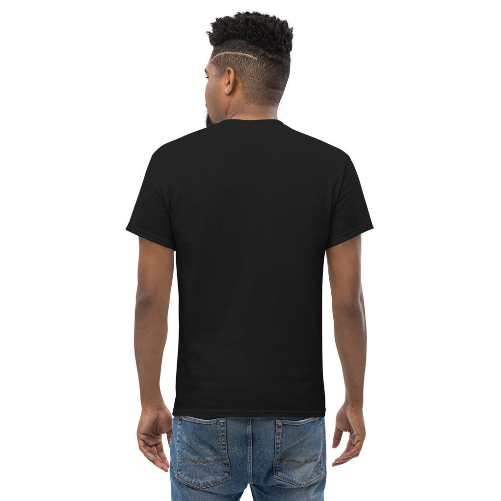 Send It Snacks logo unisex tee, black, back view