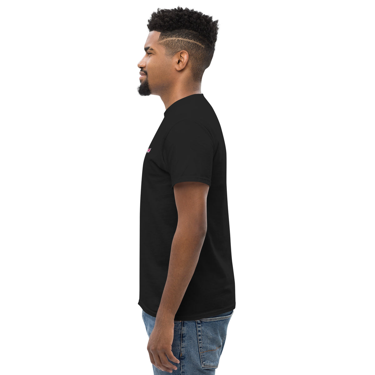 Send It Snacks logo unisex tee, black, left view