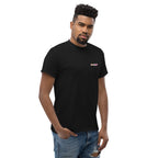 Send It Snacks logo unisex tee, black, right front view