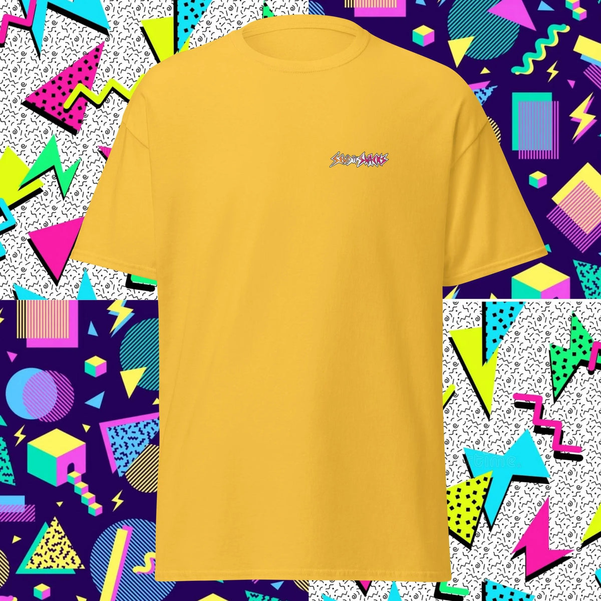 Send It logo unisex classic tee, daisy, front view
