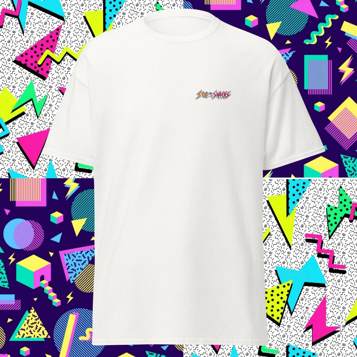 Send It logo unisex classic tee, white, front view