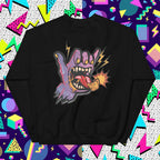 Send It Snacks unisex crewneck sweatshirt, black, back view