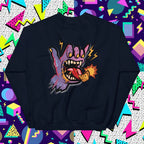 Send It Snacks unisex crewneck sweatshirt, navy, back view